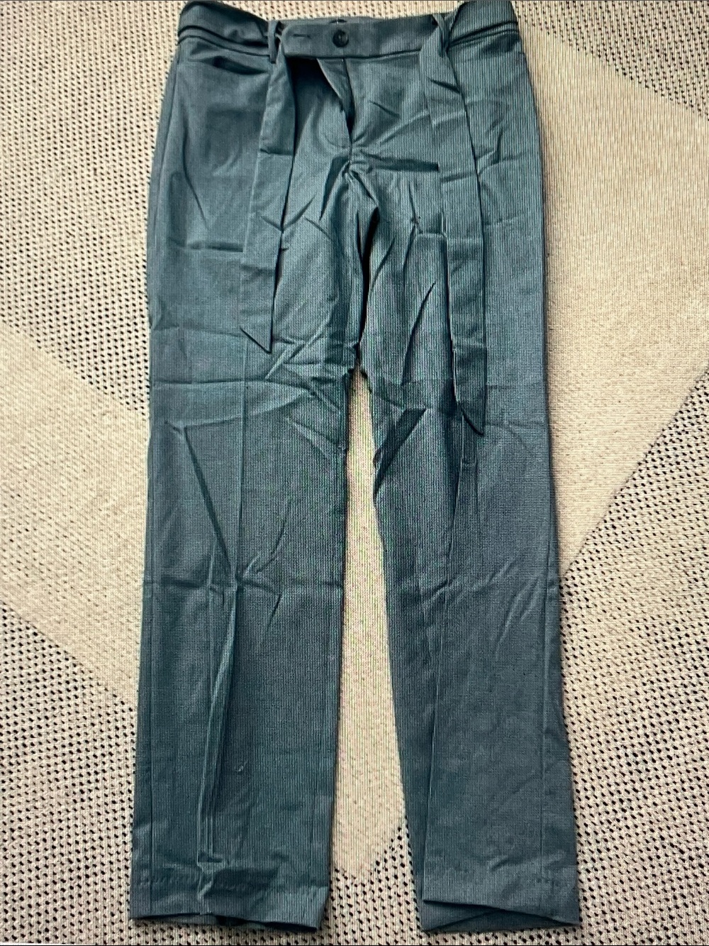 LOFT Dark Teal Straight Leg Trousers